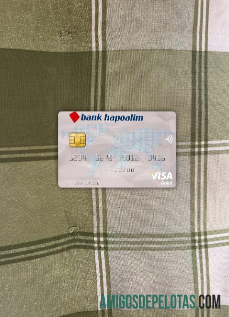 Israel Bank Hapoalim Visa Cartão de Débito Photolook Front exemplo real